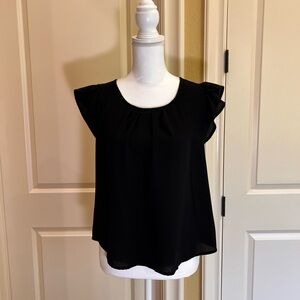 Love J Ruffle Cap Sleeve Blouse